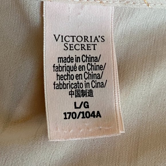 Victoria’s Secret Dream Angel Sheer Ruffle Sexy Stripe Midi Kimono Robe-L - Picture 11 of 15